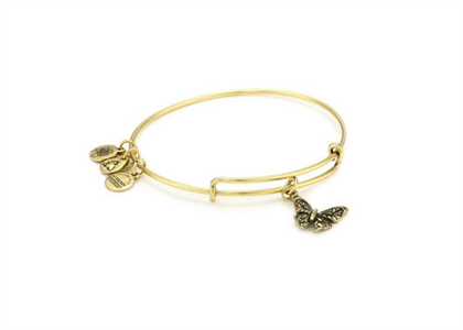 Gold Plated Womens Butterfly Charm Bracelet